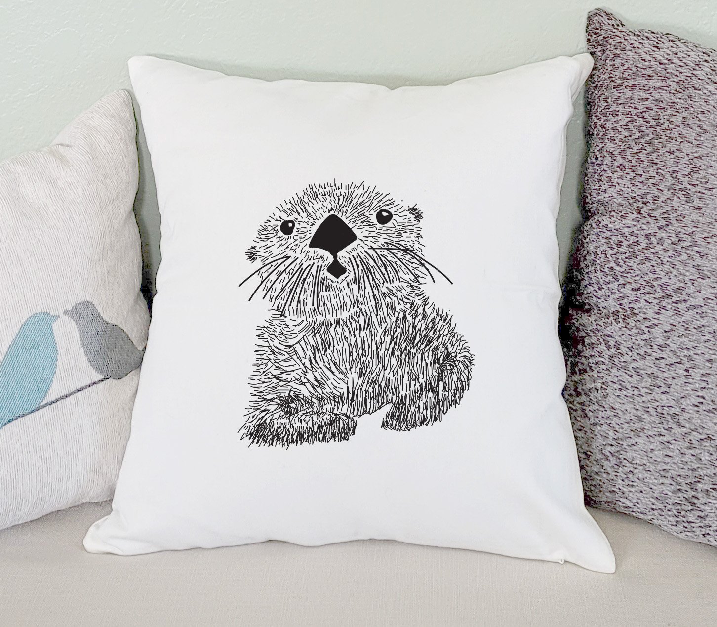 Sea Otter Pillow Cover - Sycamore Creek Makers